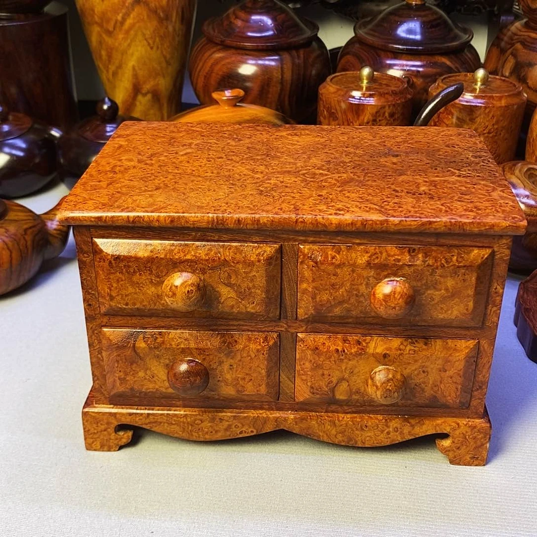 木丁*风缅甸花梨木满瘤疤柜子