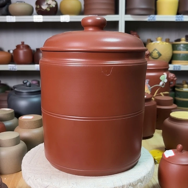 茶叶罐紫砂九饼装茶叶罐处理不腿不换334
