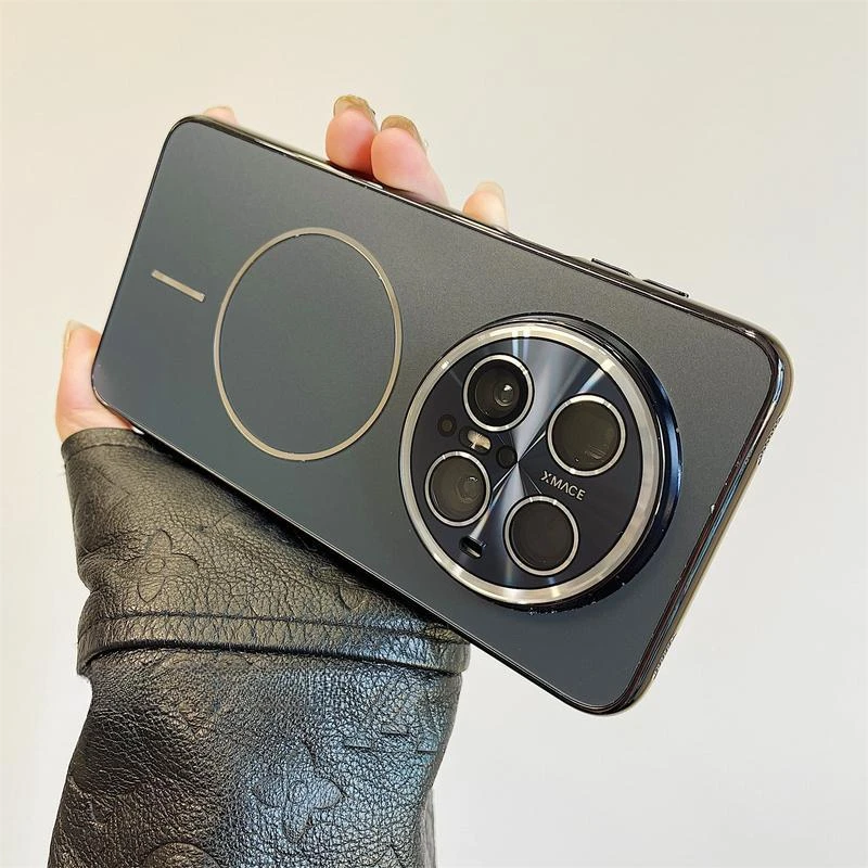 适用华为mate70pro手机壳镭射渐变磁吸pura70/80镜头全包防摔磨砂