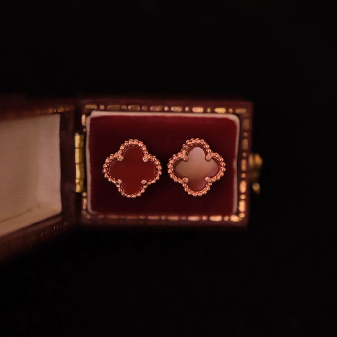 铜合金耳饰 清｜0147【时尚轻奢】百搭气质中新中式简约红色