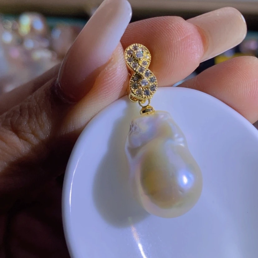 【闪购商品】淡水珍珠天然珍珠（微瑕）合金