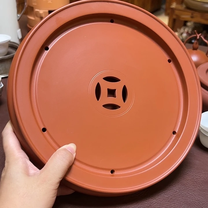【闪购商品】田**军手工朱泥茶盘大约25cm