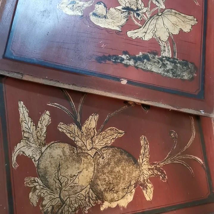 木金*木雕花板一对