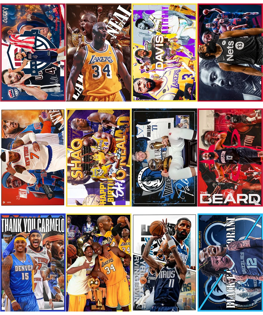 科比詹姆斯库里杜兰特亚克力水晶砖摆件15*10*1.5