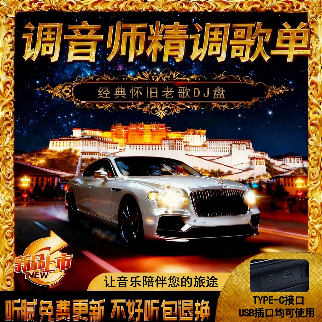 【607080怀旧DJ】车载音乐优盘 歌单音质新升级 进口芯片经典老歌DJ商品图