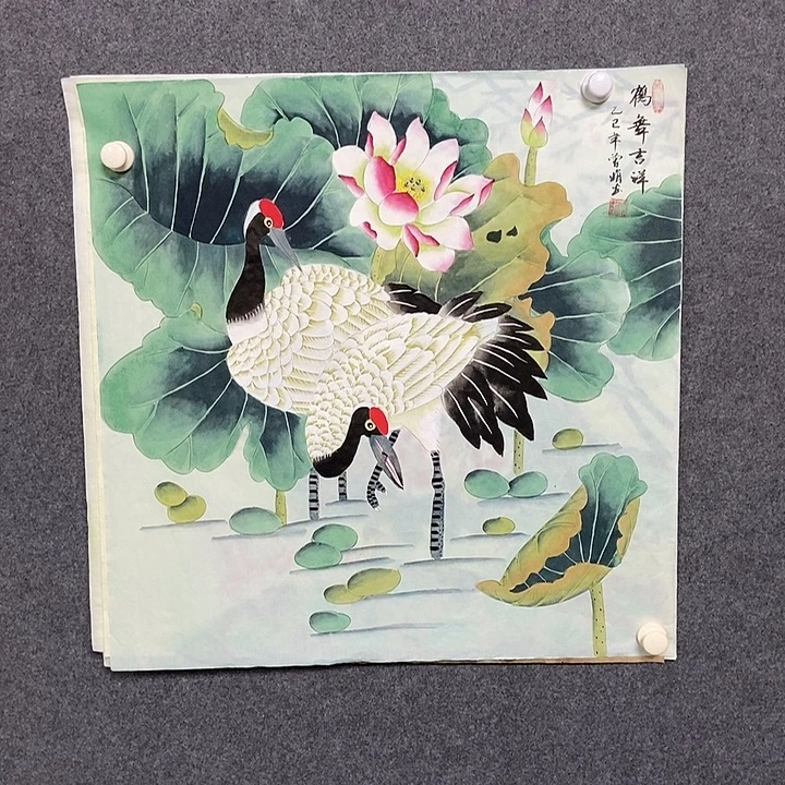 国画四尺斗方工笔一副