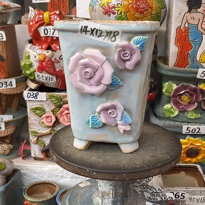 粗陶材质多肉花盆