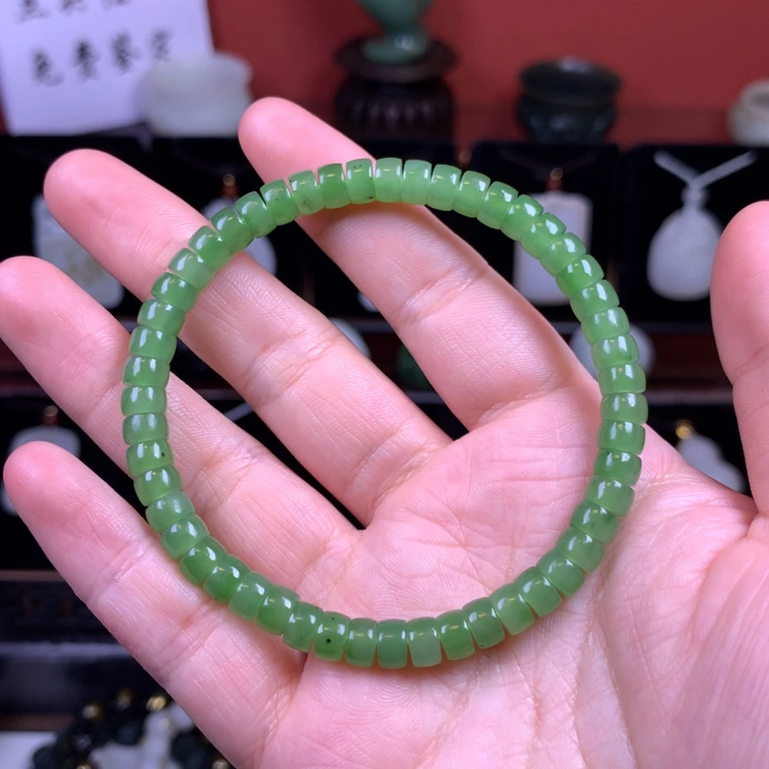 和田玉（碧玉）碧玉手串未镶嵌