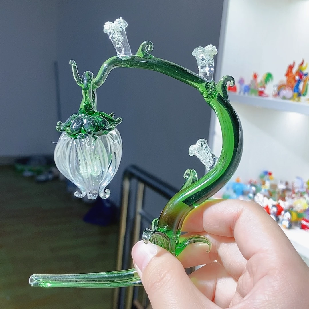 琉璃铃兰灯夜光摆件