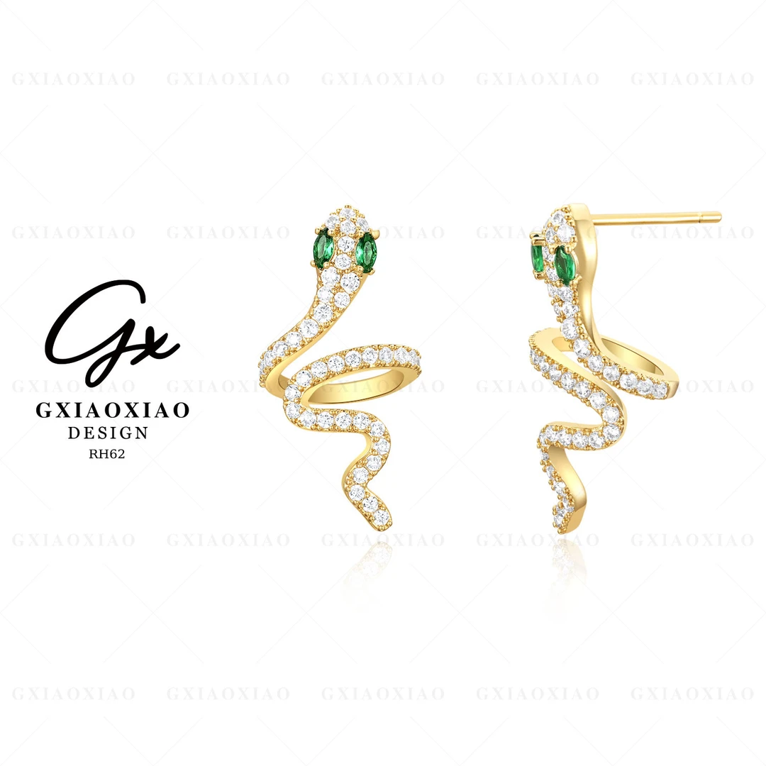 G XIAOXIAO 镀K金 【异域灵蛇】轻奢高级感时尚耳环 RH62