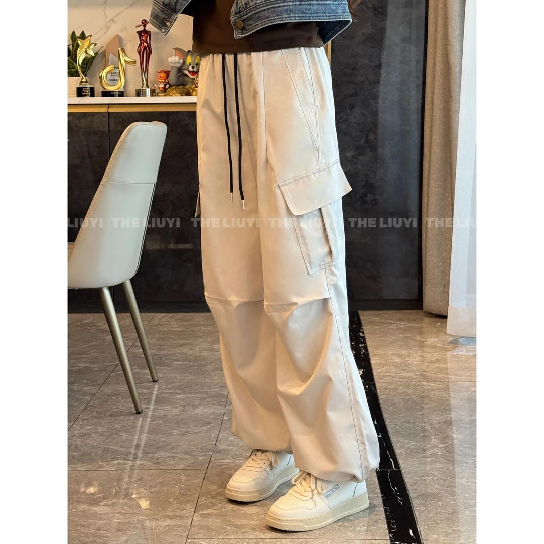 【LIUYI】高腰韩系休闲宽松工装裤580510