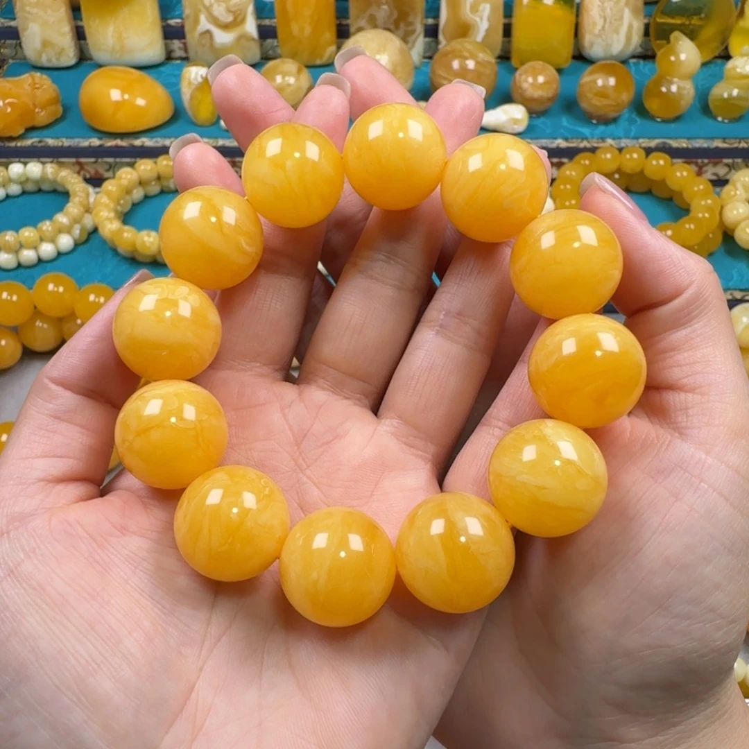 手链琥珀未镶嵌同料