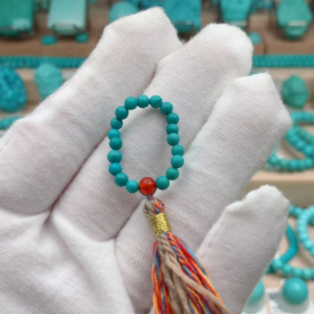 未镶嵌绿松石珠宝奇石3+mm