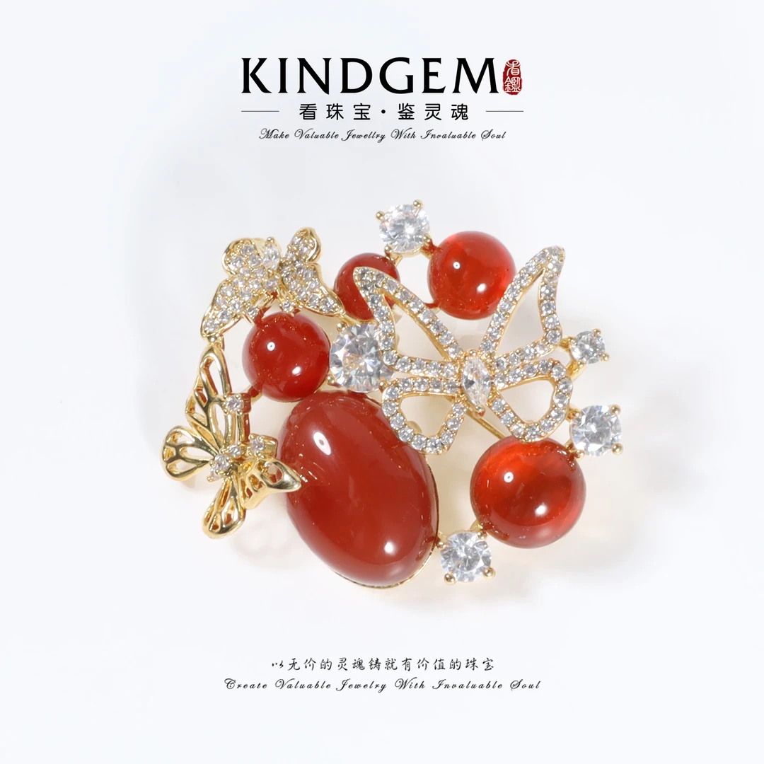 铜合金锆石胸针 经典时尚优雅百搭轻奢胸针 C-46238