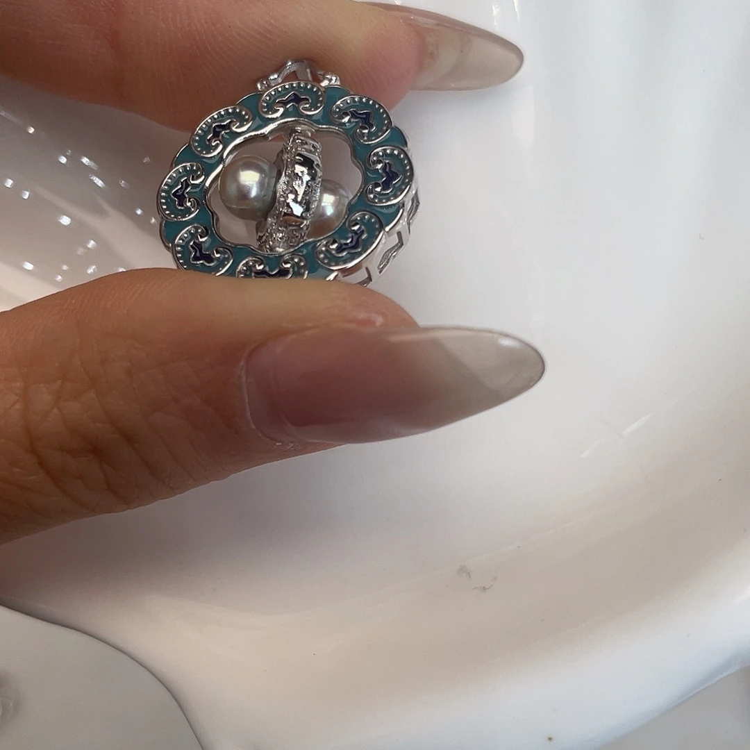 海水珍珠吊坠(不含链)银S925镶嵌