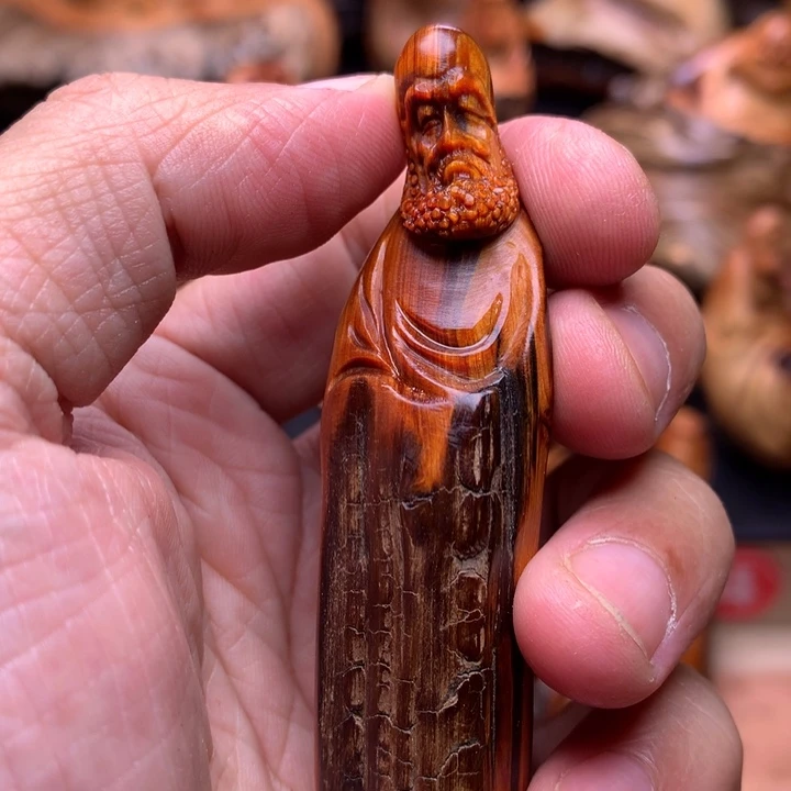 柏木（崖柏）崖柏陈化料手把件