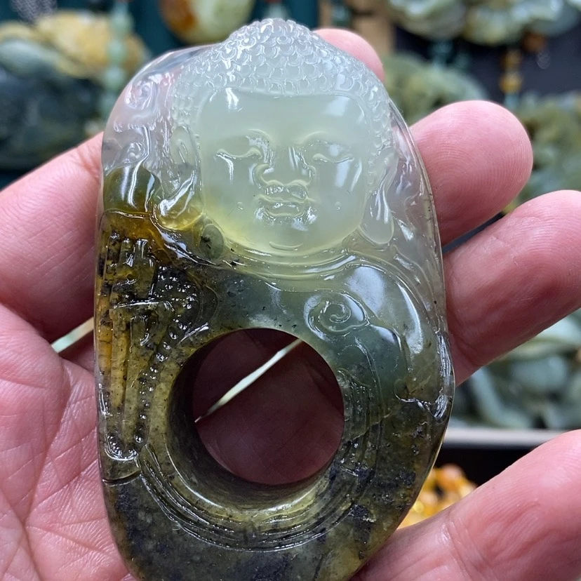 【闪购商品】未镶嵌岫玉把件扳指h