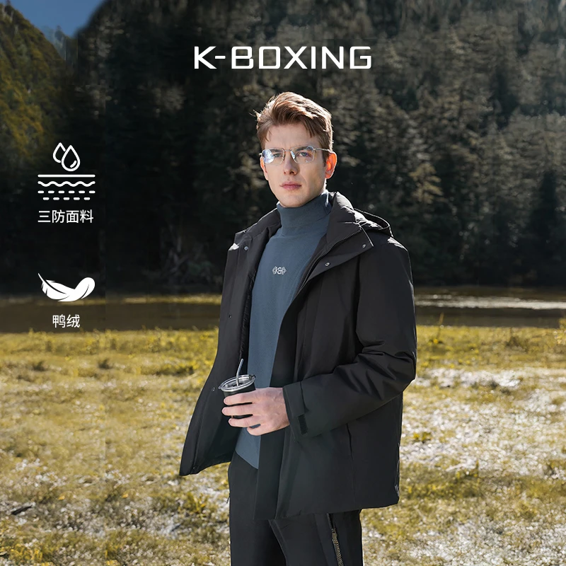 【三防工艺面料】劲霸男装春季短版茄克羽绒服|IRHR3227