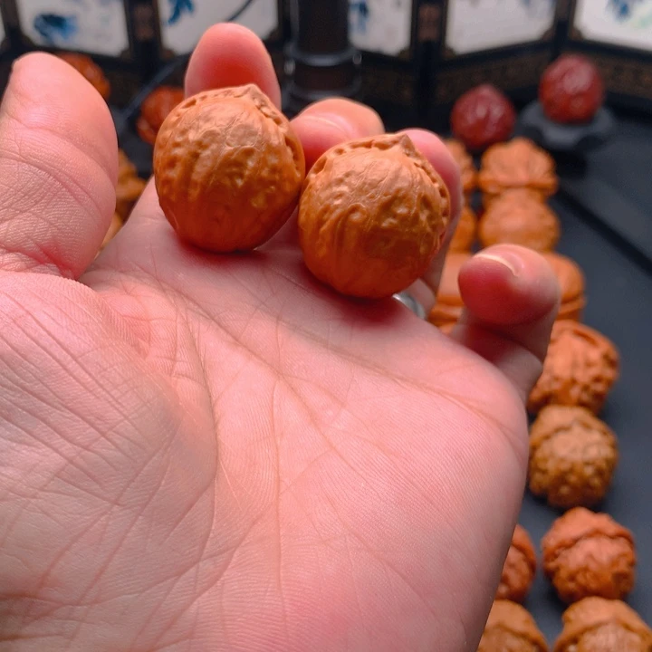 桃核把件野生小手捻