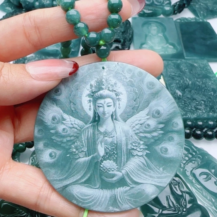 翡翠未镶嵌颈饰多样性发货天然A货翡翠