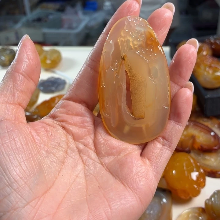 玛瑙/玉髓吊坠(不含链)未镶嵌