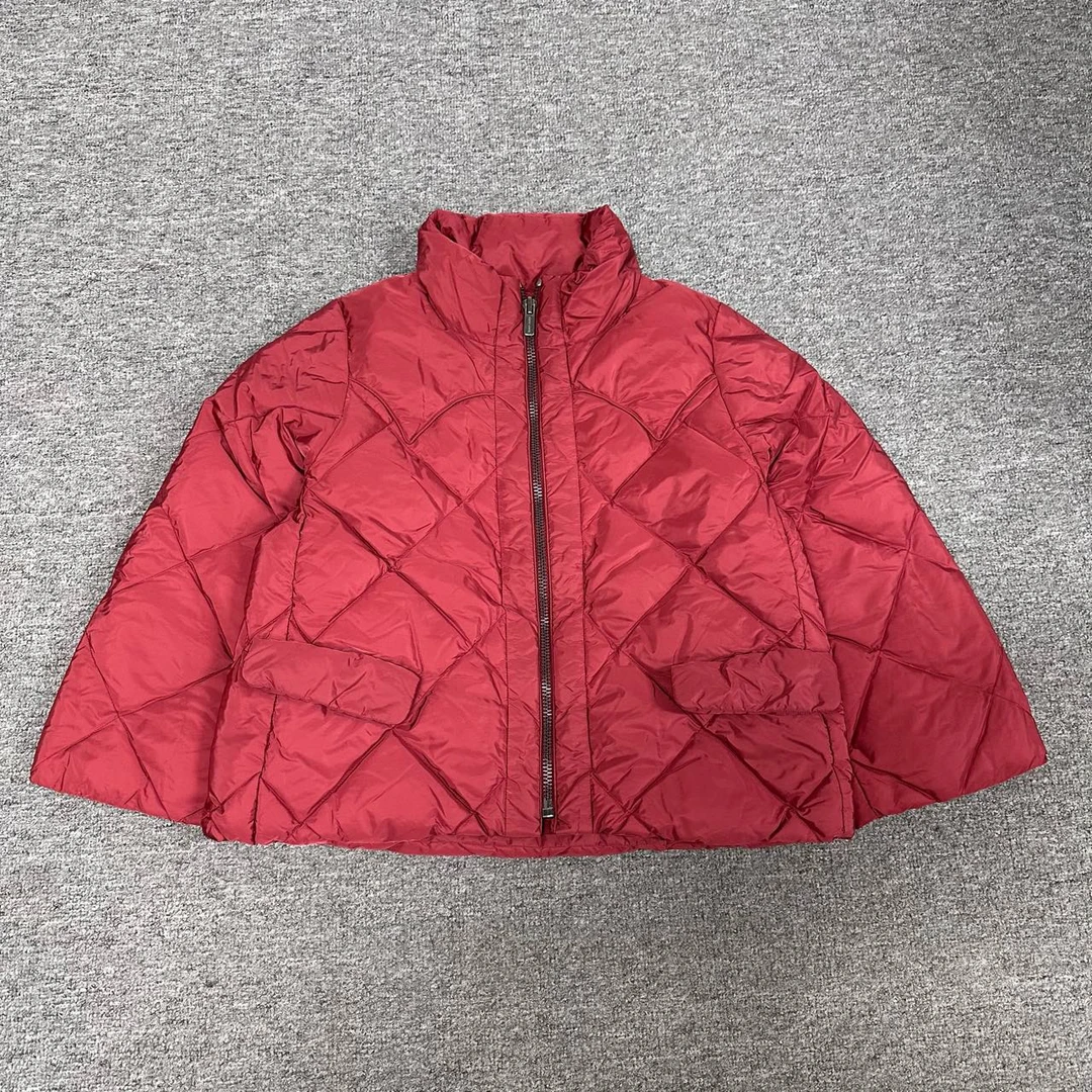 95新 MIU MIU/缪缪 短款 绗缝 羽绒服 38码 红色