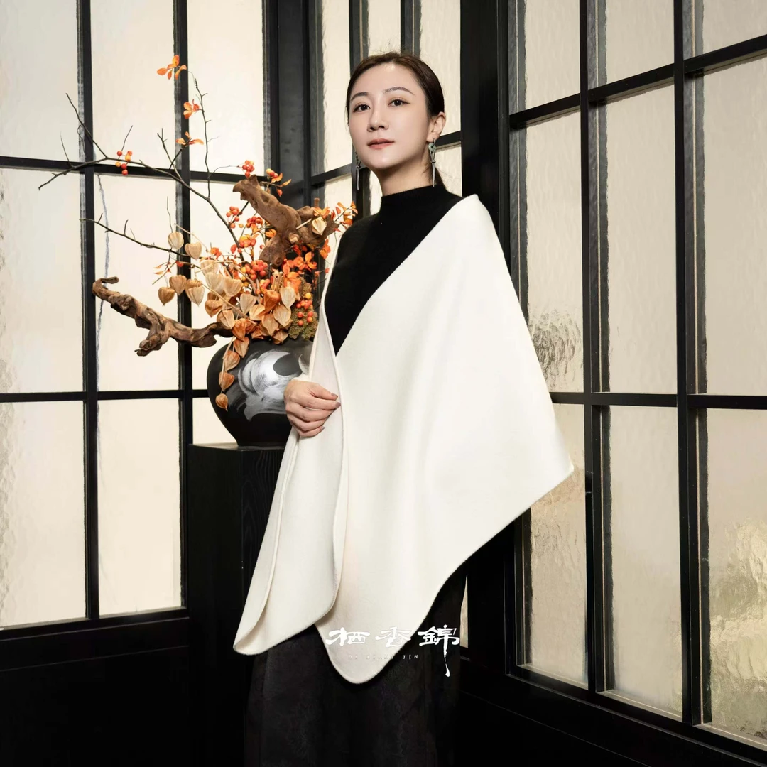 【栖香锦】 冬日恋歌 设计师款 新中式 羊绒 披肩