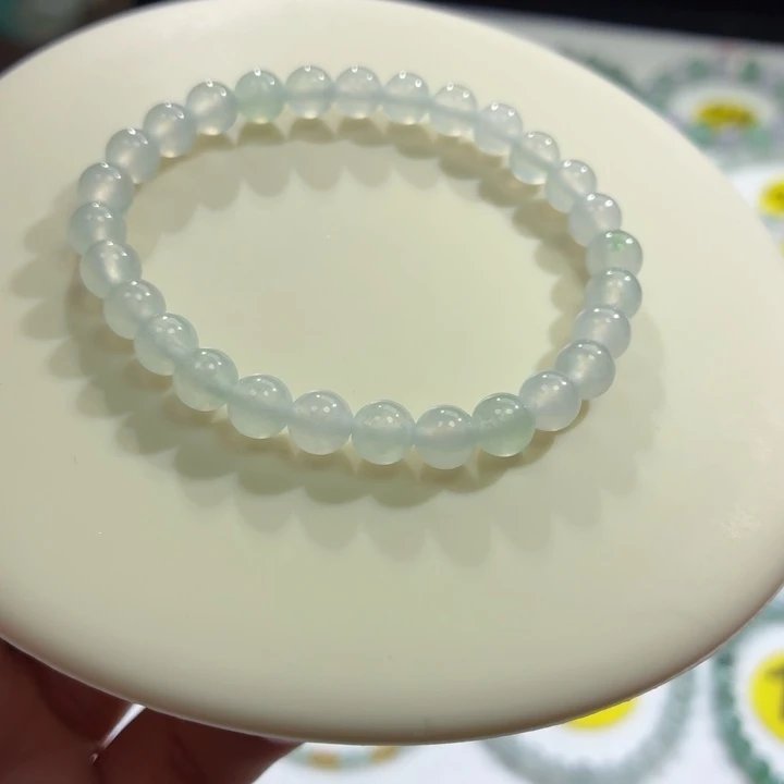 翡翠未镶嵌手链冰晴卡6.4