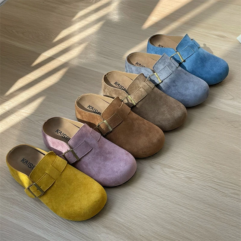 KAISER糖果色多巴胺勃肯鞋包头增高半拖女鞋KS7821