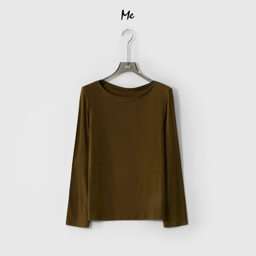 ME【自由棕榈】莱赛尔绵羊毛混纺活力弹慵懒松弛显瘦T恤MESS1640