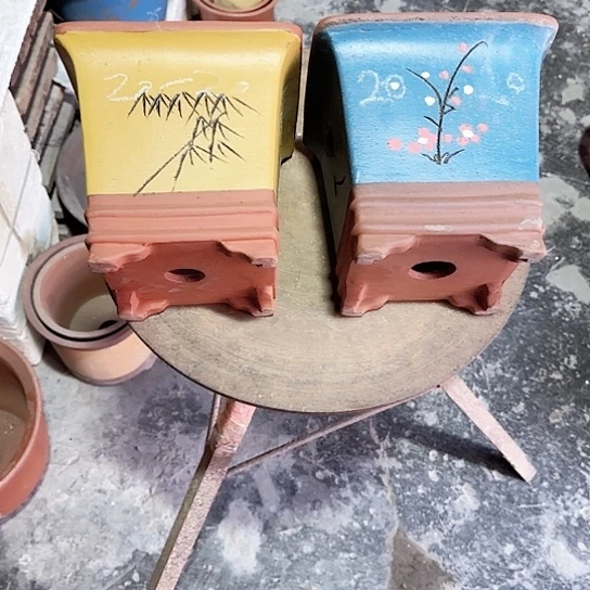 紫砂闲**哥花盆源头工厂清仓处理