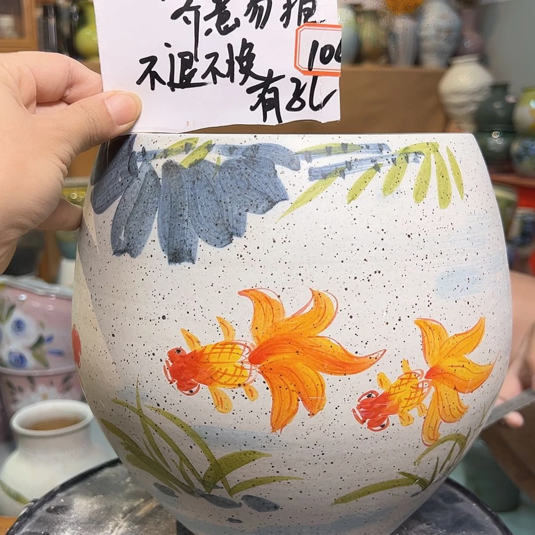景德镇陶瓷花盆微瑕369