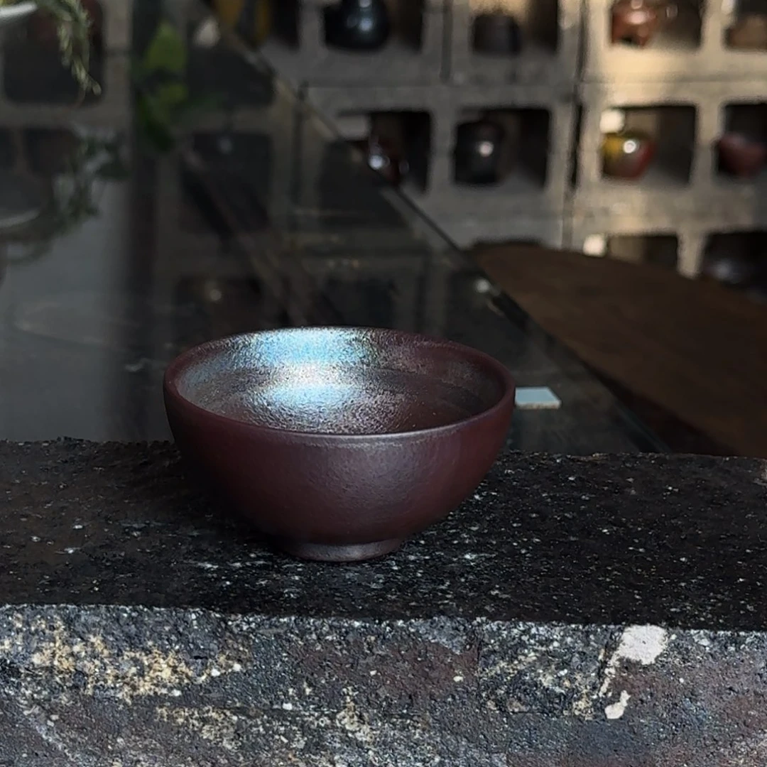 建水紫陶紫泥柴烧茶具主人杯