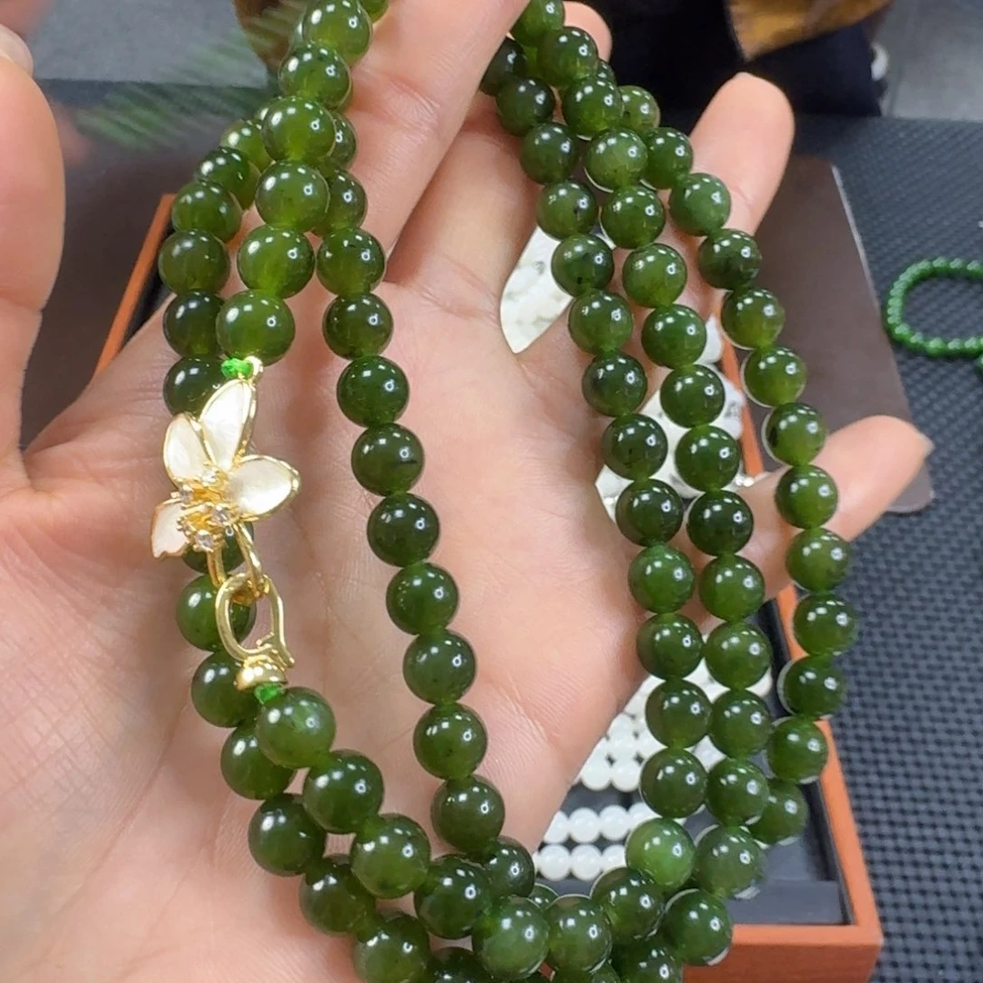 颈饰未镶嵌和田玉（碧玉）卡8