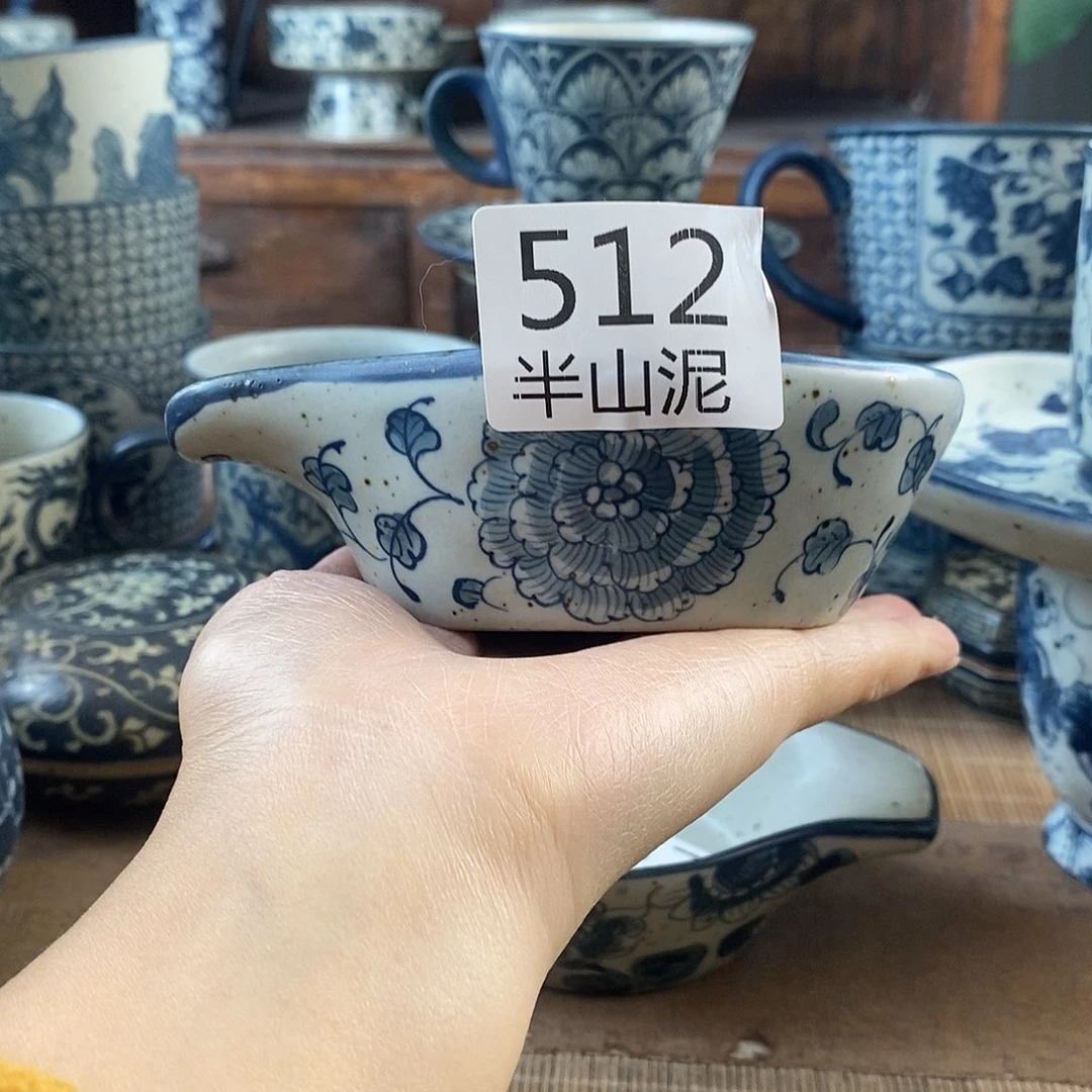 手工手绘青花高温陶瓷