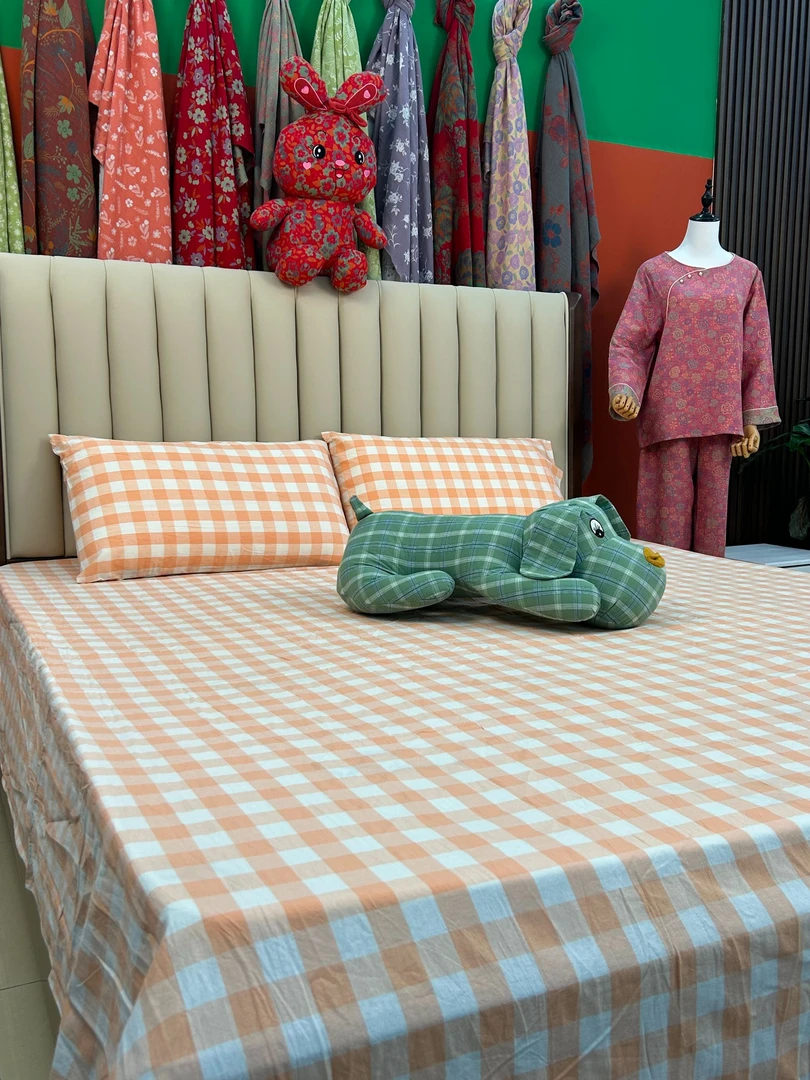 床单被单  色织全棉水洗棉透气防滑大床绵柔软纯棉简约全棉家用