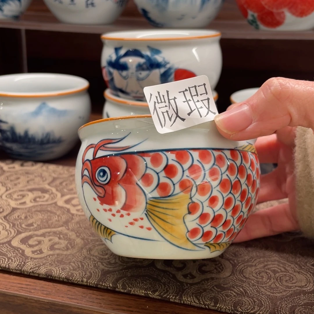 微瑕釉下彩纯手绘