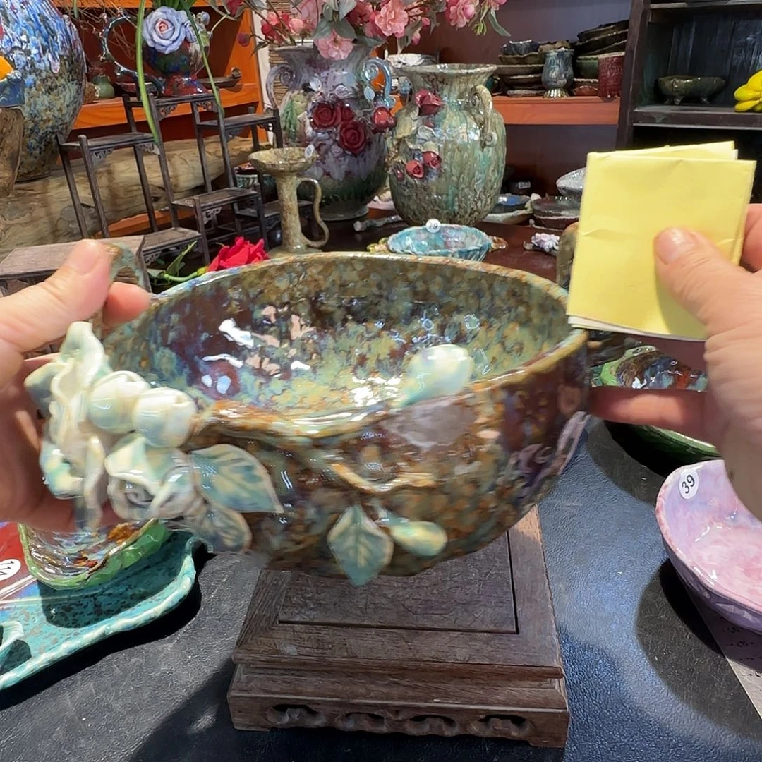 朝***薇预售纯手工咖啡杯盘碗