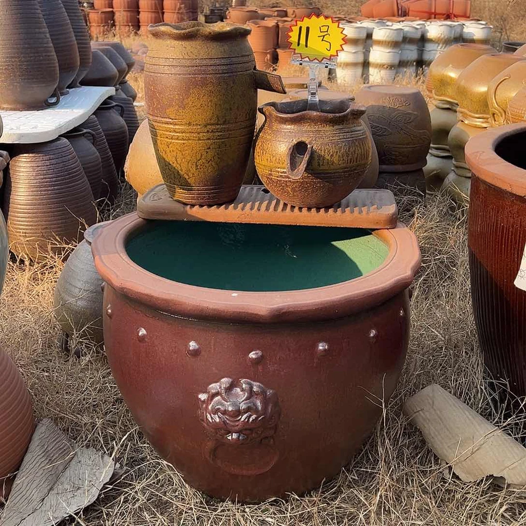 紫砂花盆整套流水罐