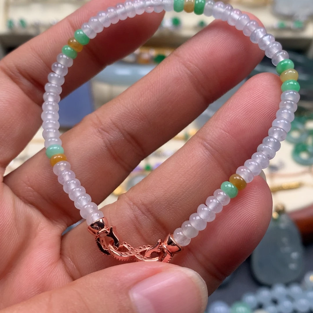 未镶嵌手链翡翠算盘珠