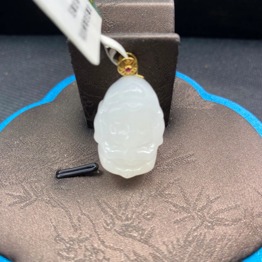 10和田玉一级白18K吊坠/400085保利厦门拍卖