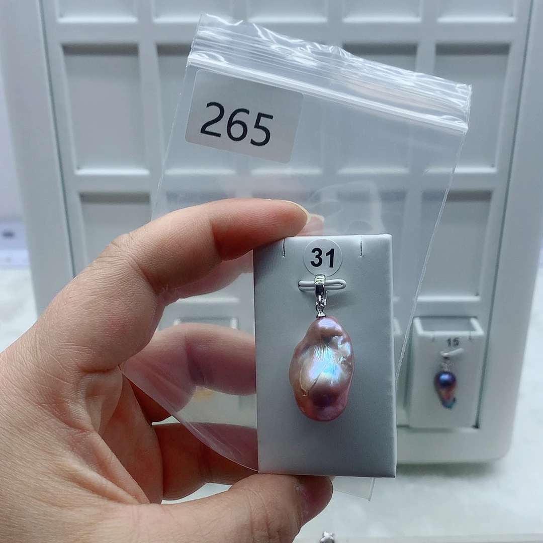 合金吊坠(不含链)淡水珍珠