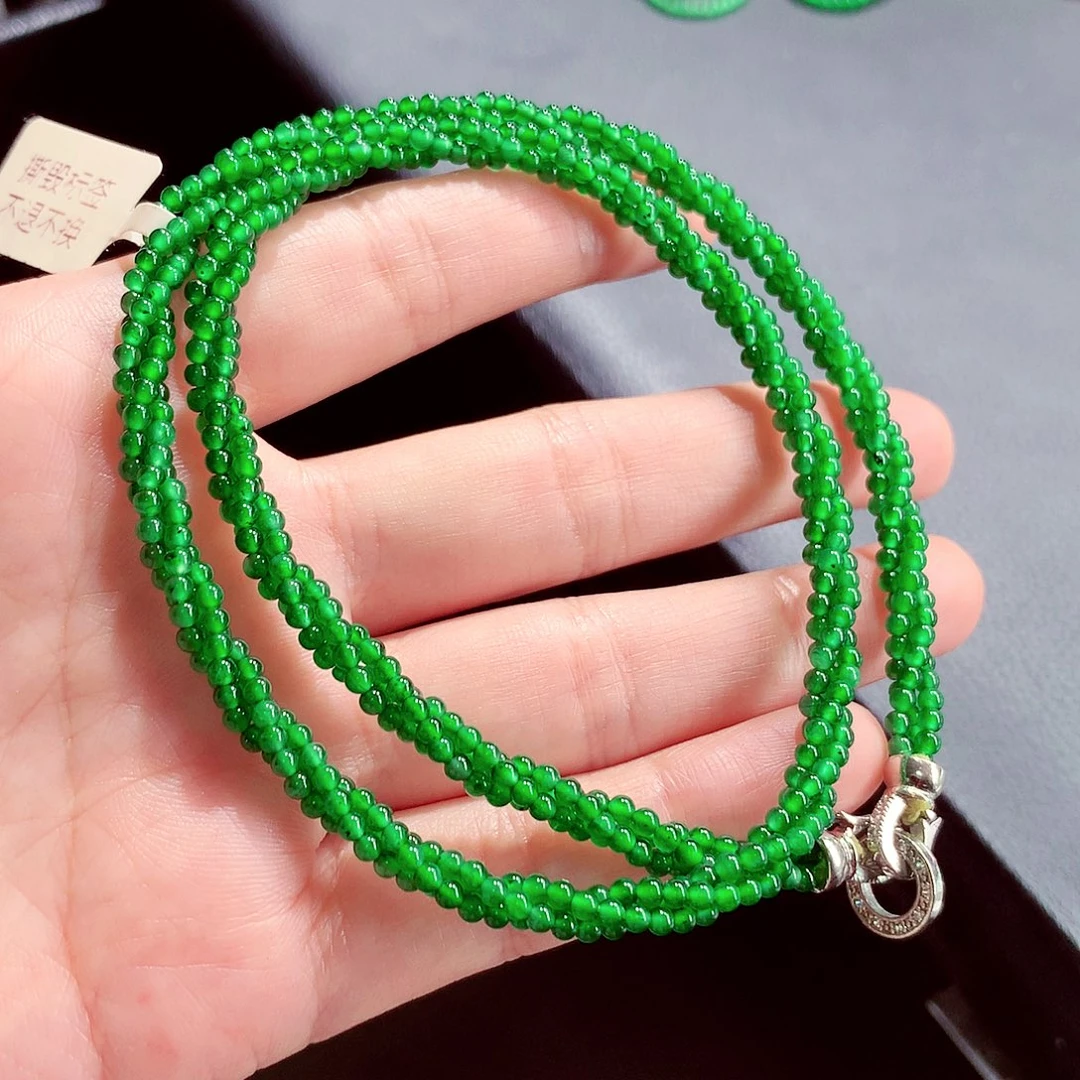 翡翠未镶嵌毛衣链