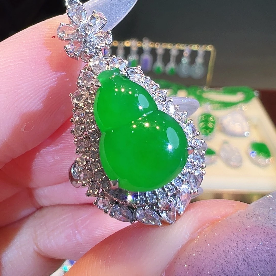 翡翠戒指18K金镶嵌两用款