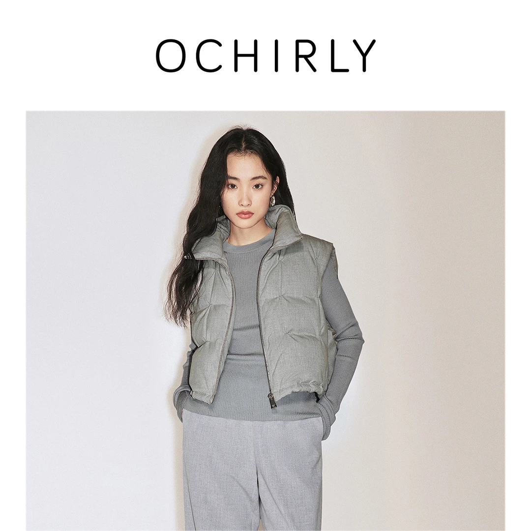 【达人】欧时力 90%绒子羽绒服马甲女保暖别致设计感秋季新