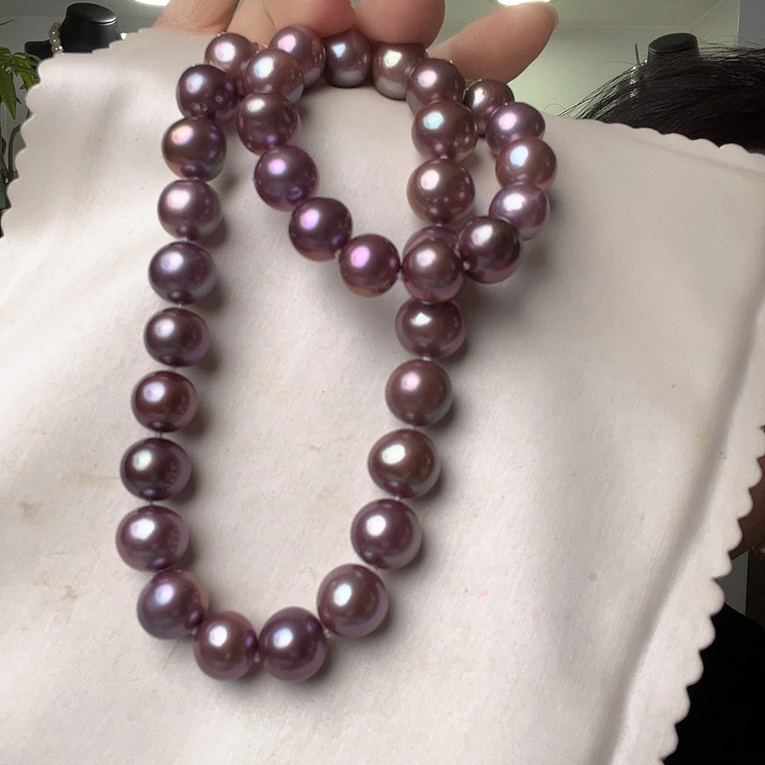 紫***灵淡水珍珠颈饰未镶嵌