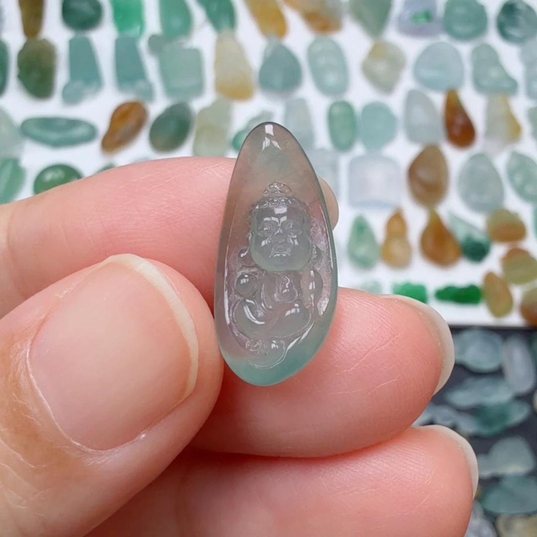 定制翡翠未镶嵌宝宝佛