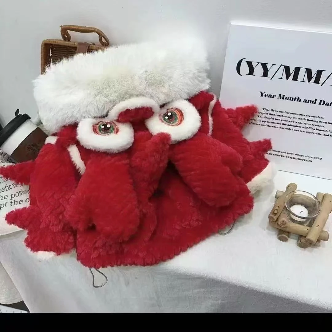 6615加绒加棉外套新款保暖加厚一件过冬毛毛衣卡通宝宝韩版宽松