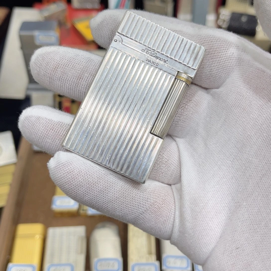 火***柴都银色L2大号烧机竖纹