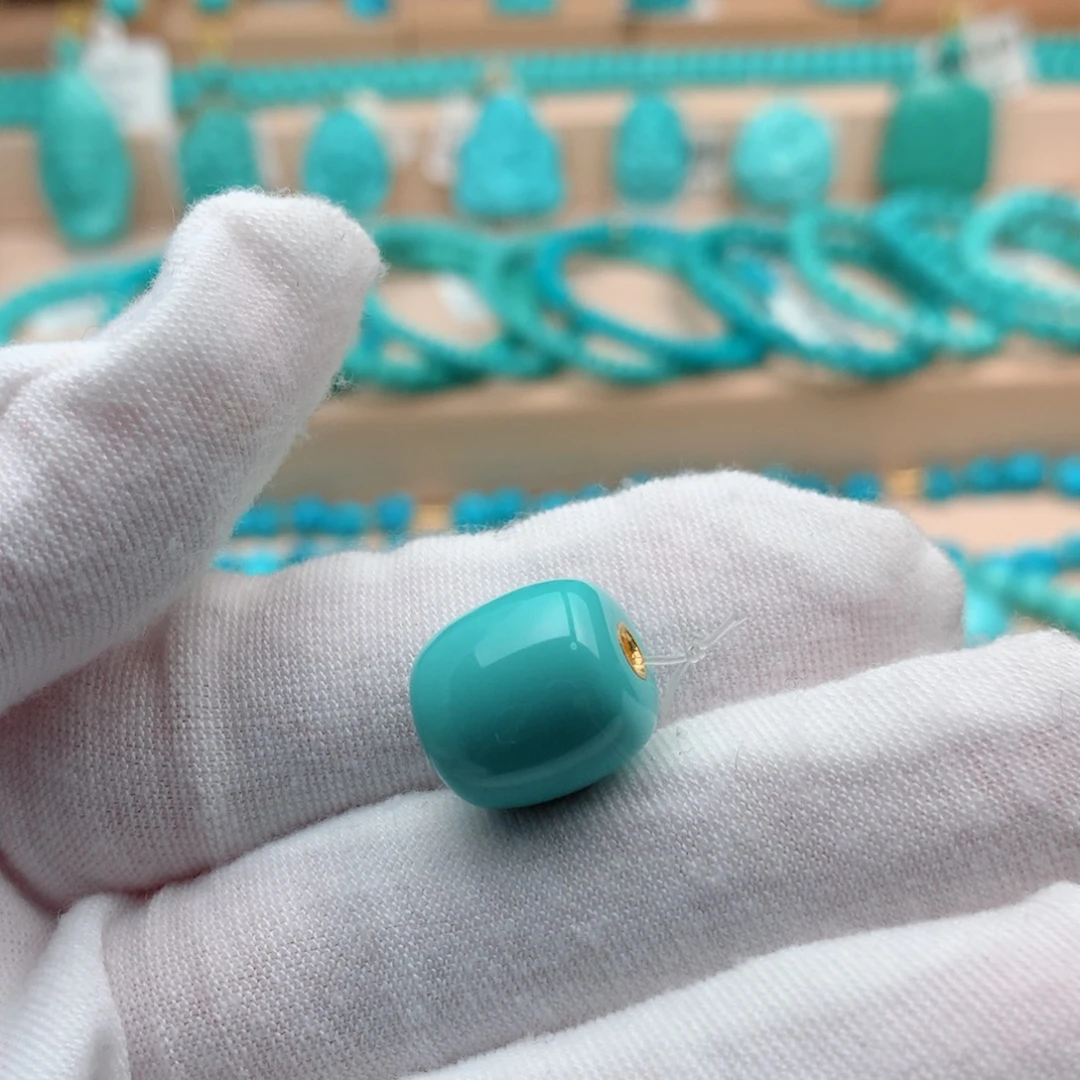 绿松石未镶嵌珠宝奇石13.5mm